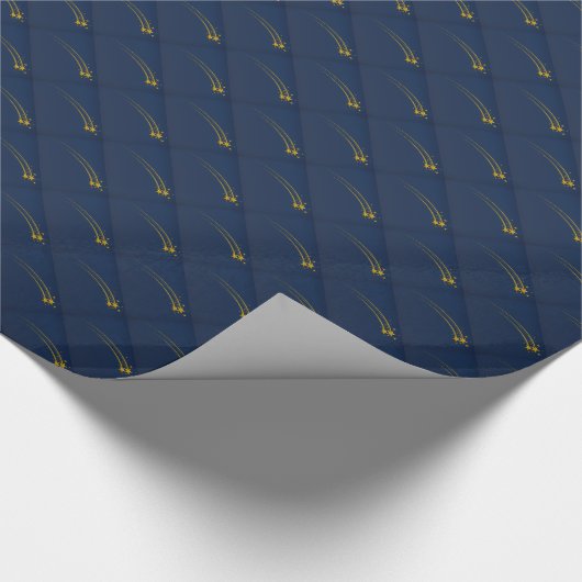 Sterrennacht Donkerblauw Sky Gold Stars Cadeauverp Cadeaupapier (Hoek)