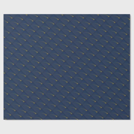 Sterrennacht Donkerblauw Sky Gold Stars Cadeauverp Cadeaupapier (Vlak)