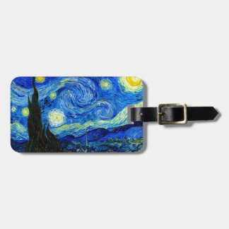 Sterrennacht door Van Gogh Bagagelabel