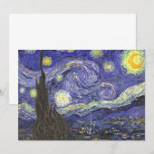 Sterrennacht door Vincent van Gogh Aankondiging (Voorkant / Achterkant)