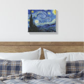 Sterrennacht door Vincent van Gogh Canvas Afdruk (Insitu (Slaapkamer))