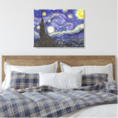 Sterrennacht door Vincent van Gogh Canvas Afdruk (Insitu (Slaapkamer))