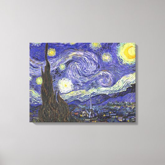 Sterrennacht door Vincent van Gogh Canvas Afdruk (Voorkant)