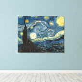 Sterrennacht door Vincent van Gogh Canvas Afdruk (Insitu (Houten vloer))