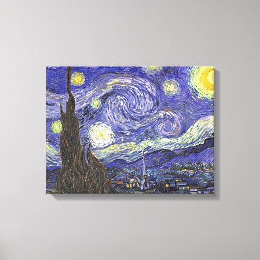 Sterrennacht door Vincent van Gogh Canvas Afdruk (Voorkant)
