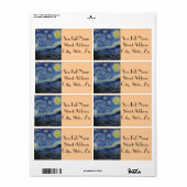 Sterrennacht door Vincent van Gogh Etiket (Full Sheet)