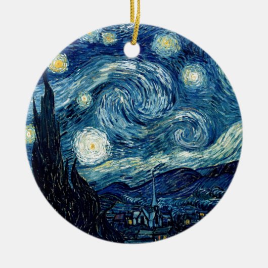 Sterrennacht door Vincent Van Gogh Keramisch Ornament (Voorkant)