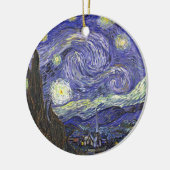 Sterrennacht door Vincent van Gogh Keramisch Ornament (Links)