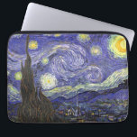 Sterrennacht door Vincent van Gogh Laptop Sleeve<br><div class="desc">Sterrennacht van Vincent van Gogh is een kunstschilderij uit het impressionisme, een landschapsschilderij met een uitzicht Saint Remy, Frankrijk, van Gogh's asiel. De nachtelijke hemel zwaait met wolken met een heldere halve maan en schitterende sterren over het vage dorp. Sterrennacht is waarschijnlijk het beroemdste schilderij van Gogh en werd overdag...</div>