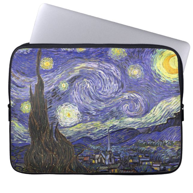 Sterrennacht door Vincent van Gogh Laptop Sleeve (Voorkant)