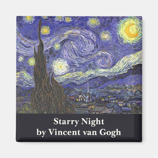 Sterrennacht door Vincent van Gogh Magneet (Voorkant)