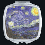 Sterrennacht door Vincent van Gogh Makeup Spiegels<br><div class="desc">Sterrennacht van Vincent van Gogh is een kunstschilderij uit het impressionisme, een landschapsschilderij met een uitzicht Saint Remy, Frankrijk, van Gogh's asiel. De nachtelijke hemel zwaait met wolken met een heldere halve maan en schitterende sterren over het vage dorp. Sterrennacht is waarschijnlijk het beroemdste schilderij van Gogh en werd overdag...</div>