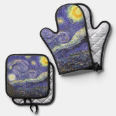 Sterrennacht door Vincent van Gogh Ovenwant & Pannenlap Set (Voorkant / Achterkant)
