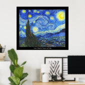 Sterrennacht door Vincent van Gogh Poster (Thuiskantoor)