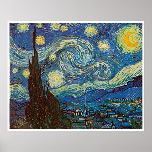 Sterrennacht door Vincent van Gogh Poster (Voorkant)
