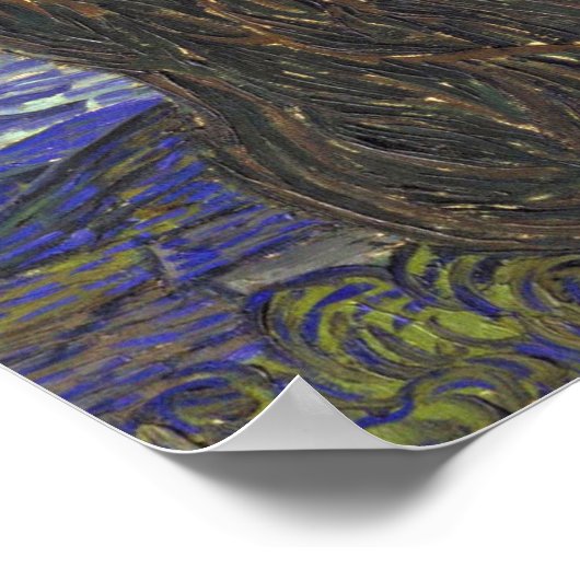 Sterrennacht door Vincent van Gogh Poster (Hoek)