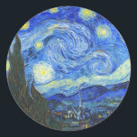 Sterrennacht door Vincent van Gogh Ronde Sticker<br><div class="desc">Sterrennacht door Vincent van Gogh</div>