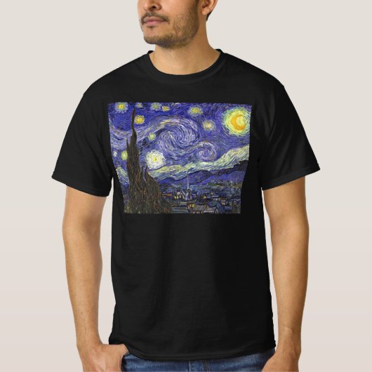 Sterrennacht door Vincent van Gogh T-shirt (Voorkant)