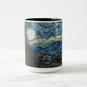Sterrennacht door Vincent Van Gogh Tweekleurige Koffiemok