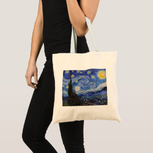 Sterrennacht: dorp Saint Remy door Vincent Van Gog Tote Bag