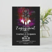 Sterrennacht Dream Catcher Engagement Party Kaart (Staand voorkant)