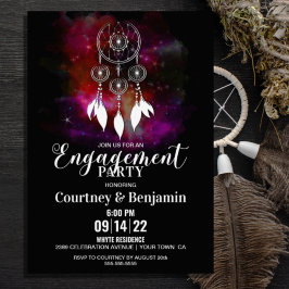 Sterrennacht Dream Catcher Engagement Party Kaart