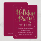 Sterrennacht Editable Color Holiday Party uitnodig Kaart (Voorkant / Achterkant)