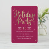 Sterrennacht Editable Color Holiday Party uitnodig Kaart (Staand voorkant)