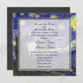 Sterrennacht, een beroemde uitnodiging voor een mo (Voorkant / Achterkant)