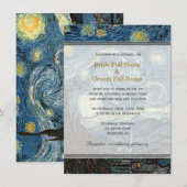 Sterrennacht, een beroemde uitnodiging voor een mo (Voorkant / Achterkant)