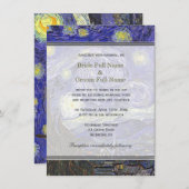 Sterrennacht, een beroemde uitnodiging voor een mo (Voorkant / Achterkant)