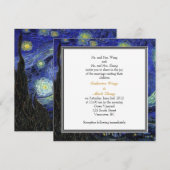 Sterrennacht, een beroemde uitnodiging voor een mo (Voorkant / Achterkant)