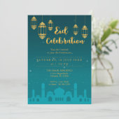 Sterrennacht Eid Mubarak Kaart (Staand voorkant)