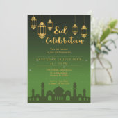 Sterrennacht Eid Mubarak Kaart (Staand voorkant)