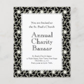 Sterrennacht Elegant Art Deco Starburst Patroon Flyer (Achterkant)