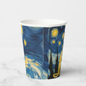 Sterrennacht Elf Sphynx Kat Kunst Feestartikelen Papieren Bekers (Rechts)
