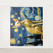 Sterrennacht Elf Sphynx Kattenmuur Art Decor Wandkleed (Voorkant)