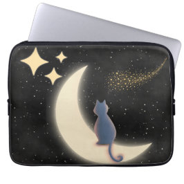 Sterrennacht en Crescent Moon Laptop Sleeve