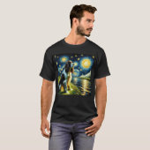 Sterrennacht Engels Springer Spaniel Dog Van T-shirt (Voorkant volledig)