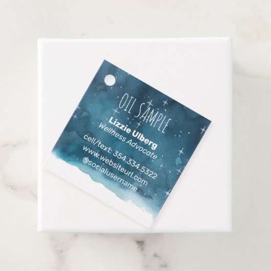 Sterrennacht etherische oliemonster bedankjes labels (In situ)