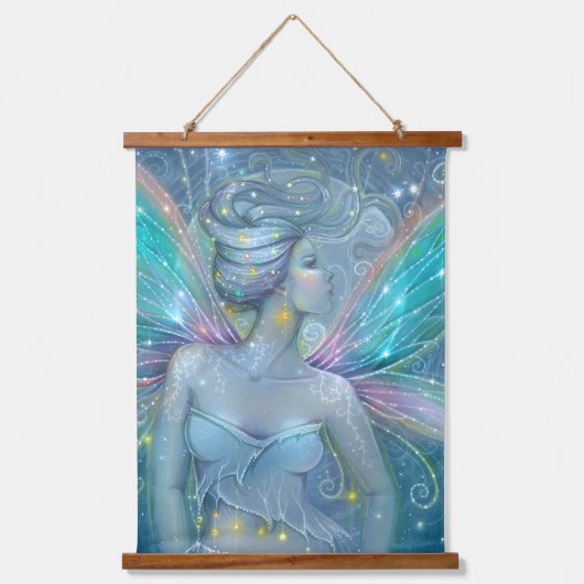 Sterrennacht Fairy Fantasy Art van Molly Harrison Hangend Wandkleed (Voorkant)