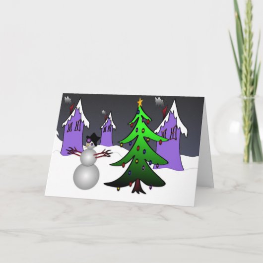 Sterrennacht Feestdagen Kaart (Voorkant)