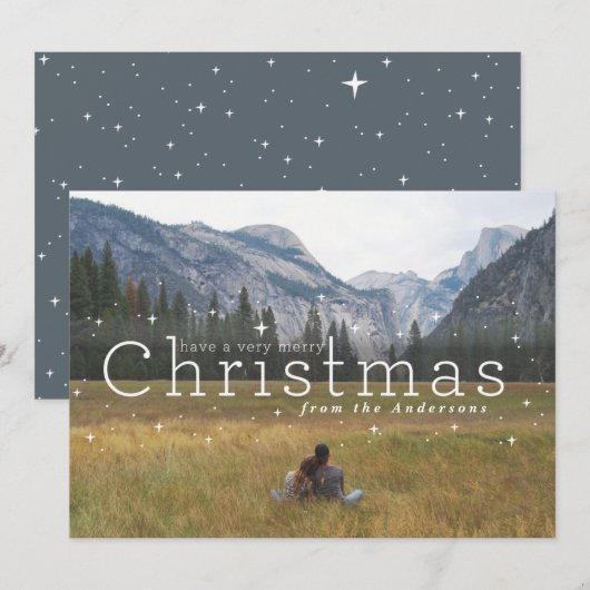 sterrennacht feestdagenkaart (Voorkant / Achterkant)