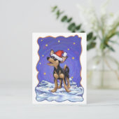 Sterrennacht Festive Chihuahua Briefkaart (Staand voorkant)