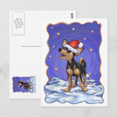 Sterrennacht Festive Chihuahua Briefkaart (Voorkant / Achterkant)