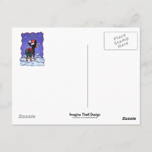 Sterrennacht Festive Chihuahua Briefkaart (Achterkant)