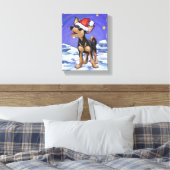Sterrennacht Festive Chihuahua Canvas Afdruk (Insitu (Slaapkamer))