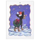 Sterrennacht Festive Chihuahua Klembord (Achterkant)