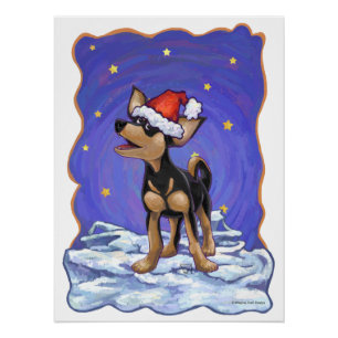 Sterrennacht Festive Chihuahua Perfect Poster