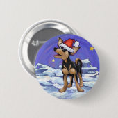 Sterrennacht Festive Chihuahua Ronde Button 5,7 Cm (Voorkant /achterkant)